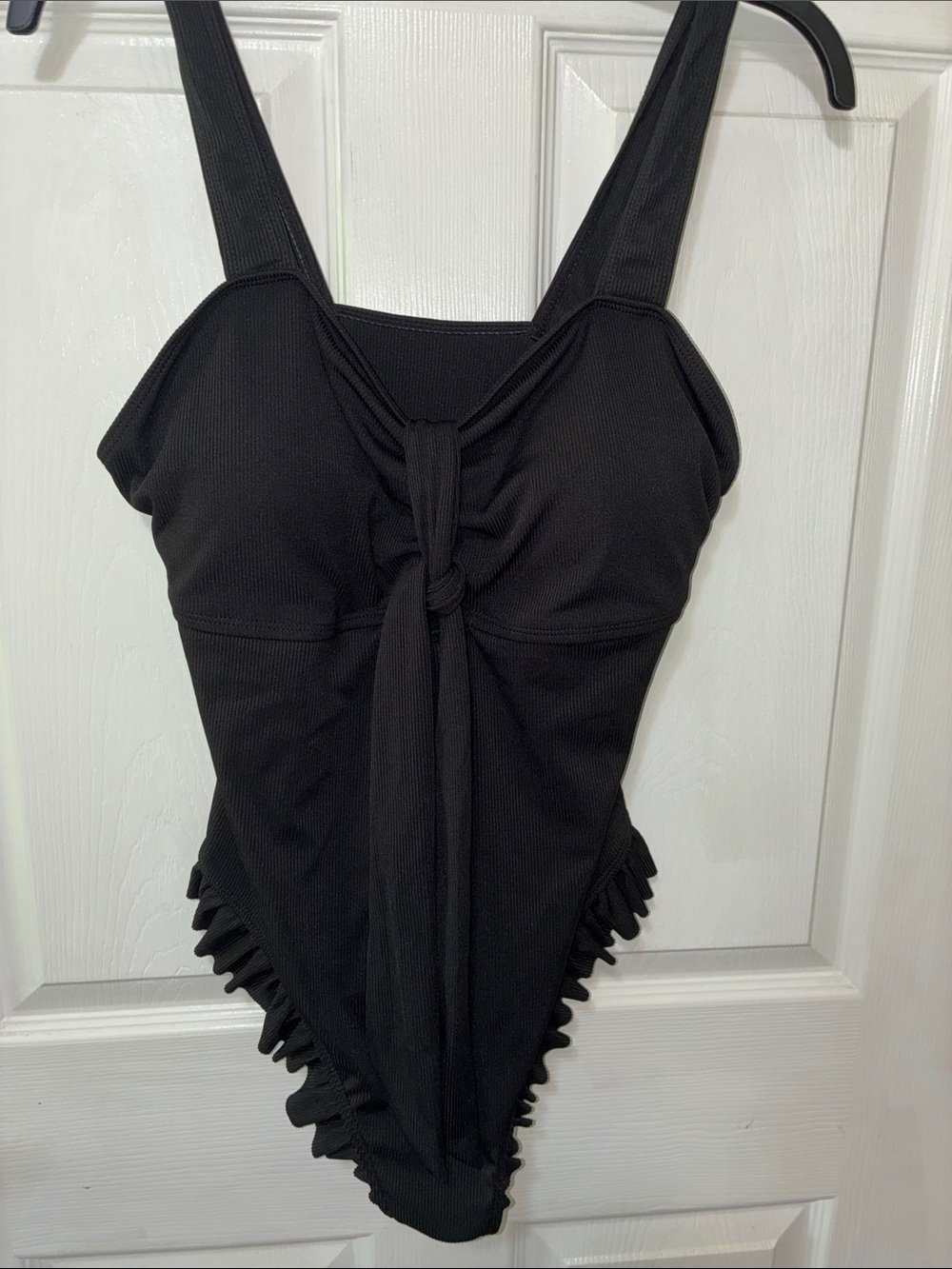 Black Ruffled Hem and pink swimsuit bundle